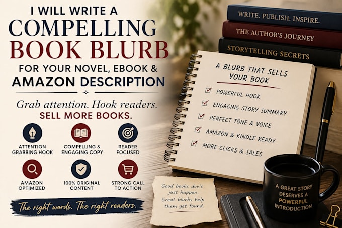 write a compelling book blurb for your novel, ebook and amazon description