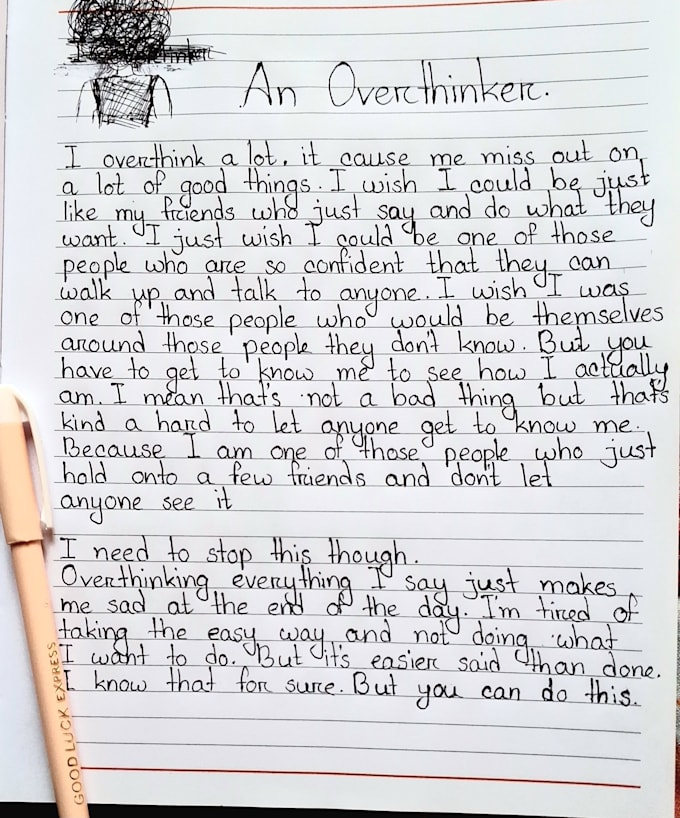 write your text in beautiful cursive or neat handwriting