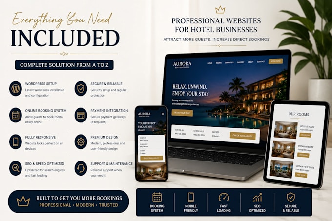 build a wordpress hotel booking website with online reservation system