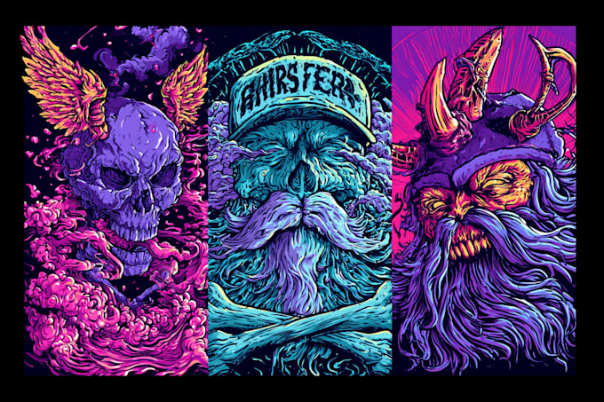 create badass psychedelic artwork for your clothing