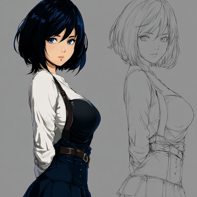 draw beautiful anime art illustration