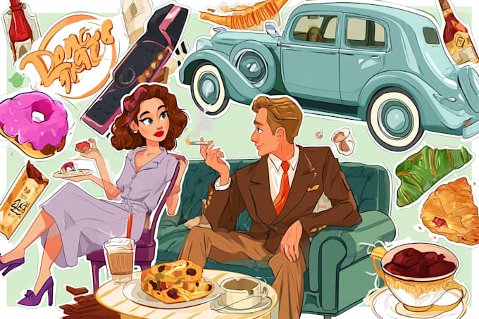 create costumized cartoon illustration