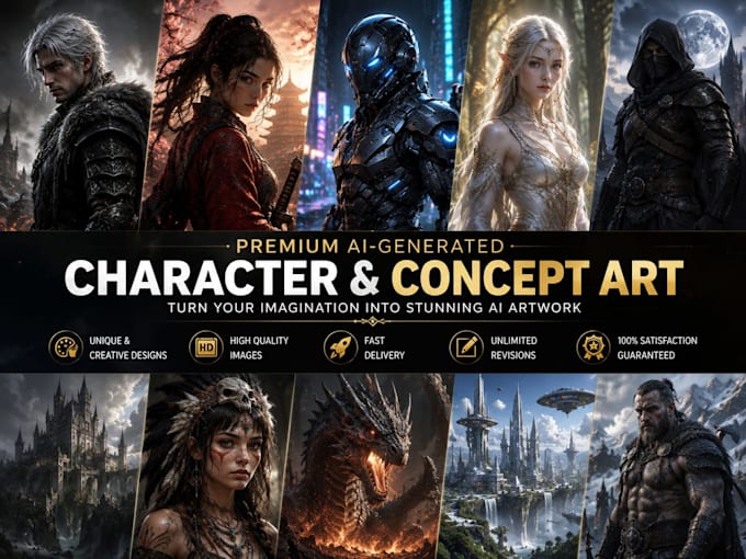 create stunning ai generated character art and concept art