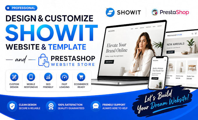 design showit website customization showit template prestashop website store