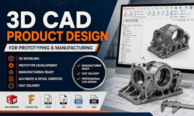 do 3d cad product design for prototyping and manufacturing