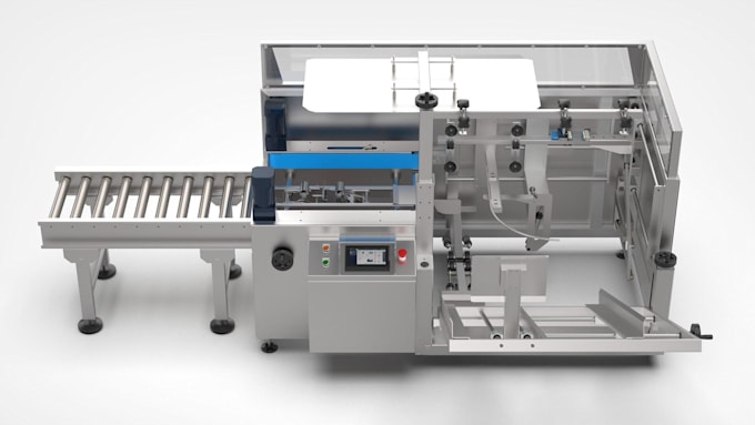 industrial 3d machine design conveyor packaging machine