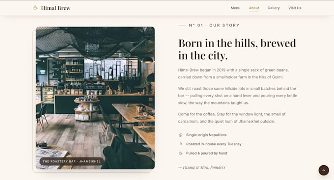 build a professional website for your cafe or restaurant