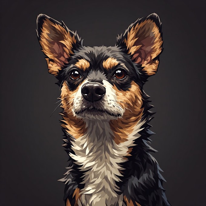 draw your dog or any pets into cartoon