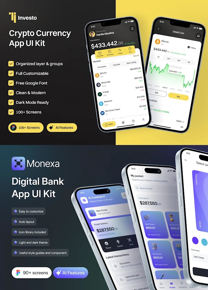 develop banking app, crypto wallet, money transfer, payment, fintech platform