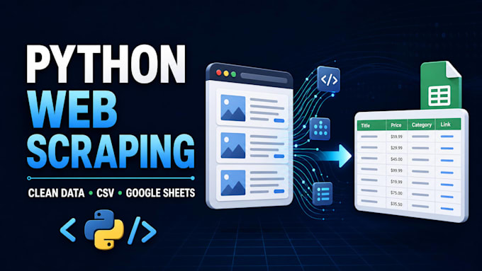 build a python web scraper delivering clean CSV or google sheets data