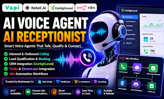 ai receptionist ai voice agent vapi ai, retell ai calling agent for cold calling