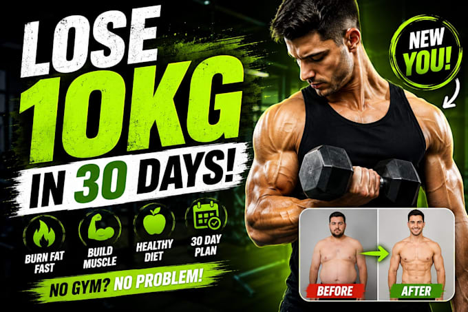 create professional fitness and gym youtube thumbnails