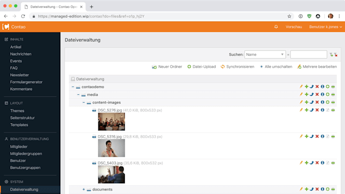 install and develop contao website, fix contao seo template and host migration