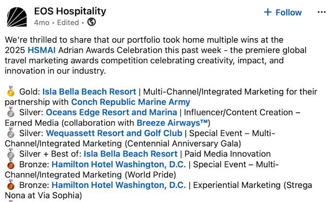 draft a standout award nomination for your brand