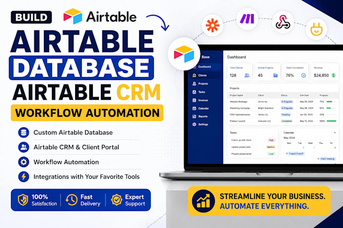 build airtable database airtable CRM workflow automation