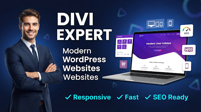 build or redesign wordpress divi website with divi theme