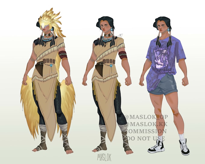create character desing sheets for humans and animals