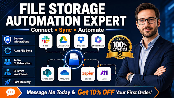 integrate slack google drive dropbox microsoft 365 sharepoint for file storage