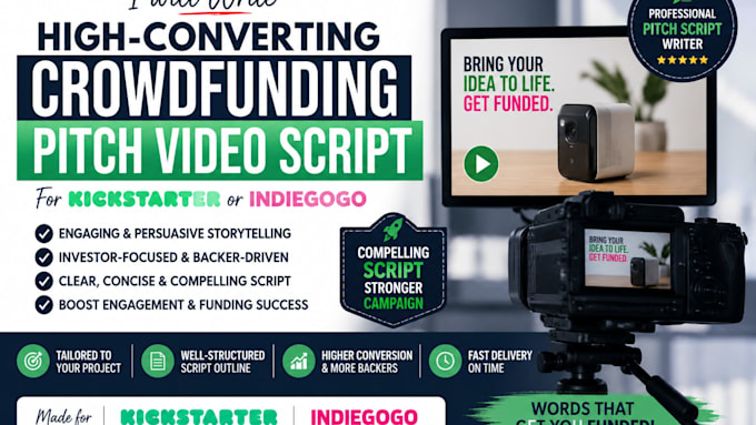 write a high converting crowdfunding video script for kickstarter and indiegogo