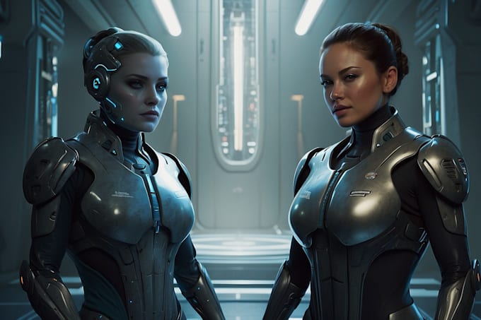 sci fi character illustration or sci fi character