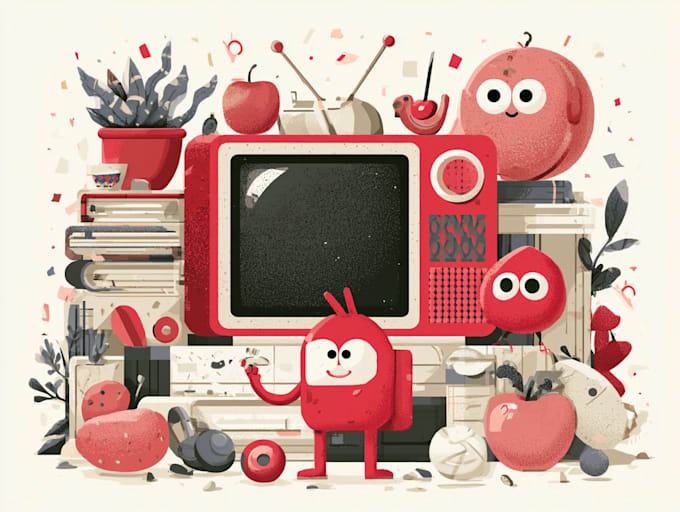 draw anything object character illustration