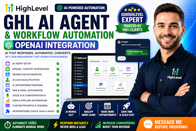 ghl ai agent and workflow automation openai integration