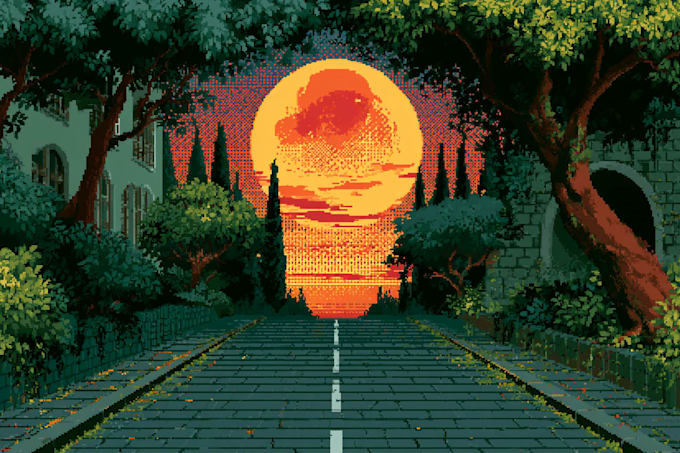 paint a gorgeous pixel art portrait for you