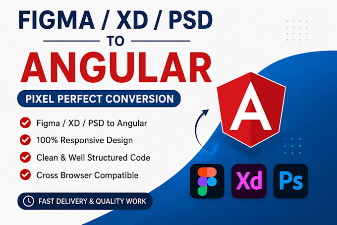 convert figma, xd, or PSD to angular