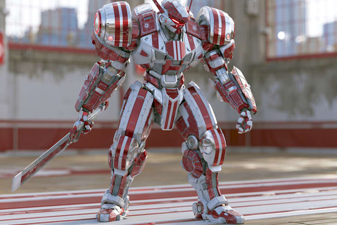 create custom mecha illustration art