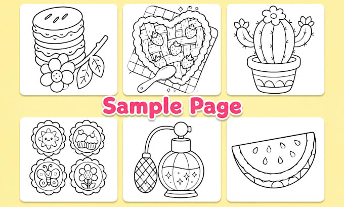 create a custom 50 bold and easy coloring page bundle