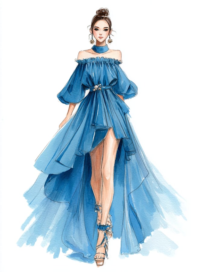 draw a unique fashion illustration