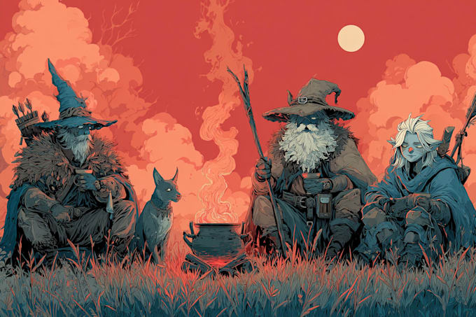 make a dnd concept art and dnd character for you