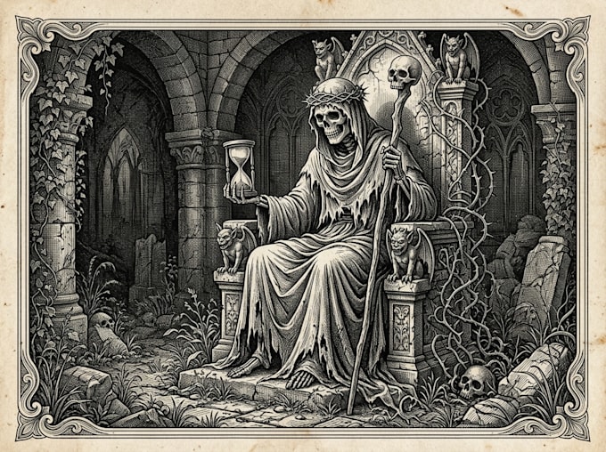 draw a horror illustration