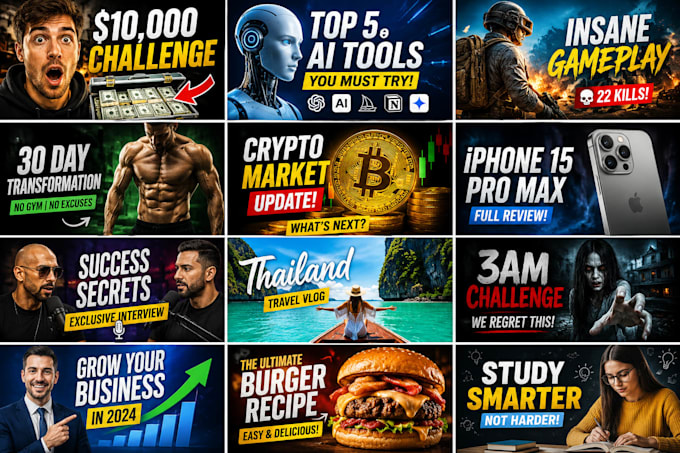 design eye catching youtube thumbnails that boost CTR