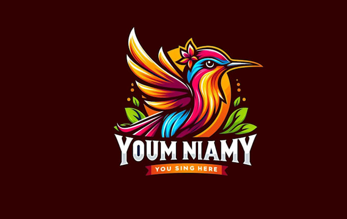 do make hummingbird mascot logo design with 1 day delivery