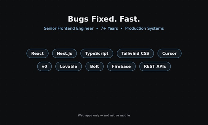 fix react, next js, cursor and v0 app bugs