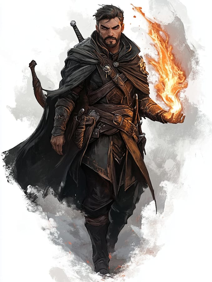 draw dnd character design