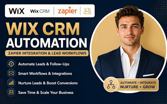 setup wix CRM automation wix zapier integration lead nurturing workflows