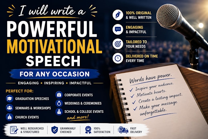 write a powerful speech for any occasion