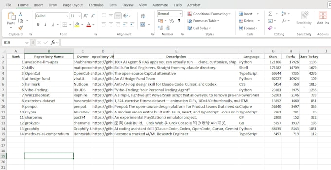 write a python script to automate your task or scrape data