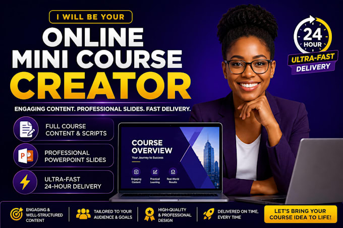 create online mini course content and powerpoint slides