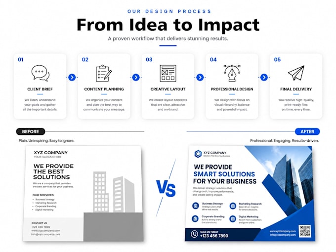 design modern corporate flyer and marketing poster