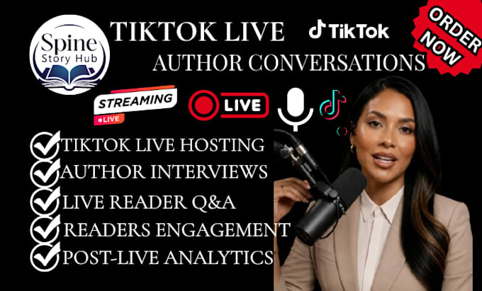host a professional tiktok live author conversation