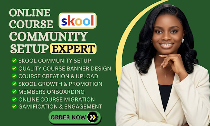 skool community setup skool course creation skool community manager and growth