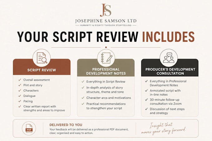 provide script notes and screenplay feedback