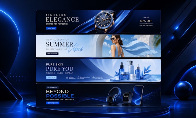 design luxury shopify banners for ecommerce brands