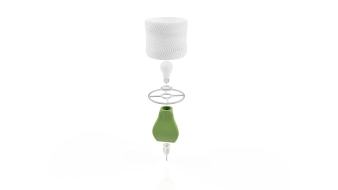 convert 3mf lamp design into manufacturing ready cad with led assembly