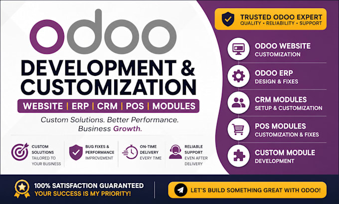 develop odoo website customization, fix odoo erp design, web app CRM pos modules