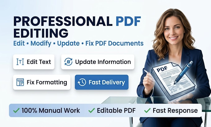 professionally edit, modify, update, or fix your document