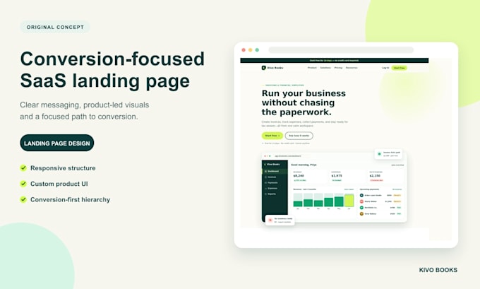design a conversion figma landing page for your saas
